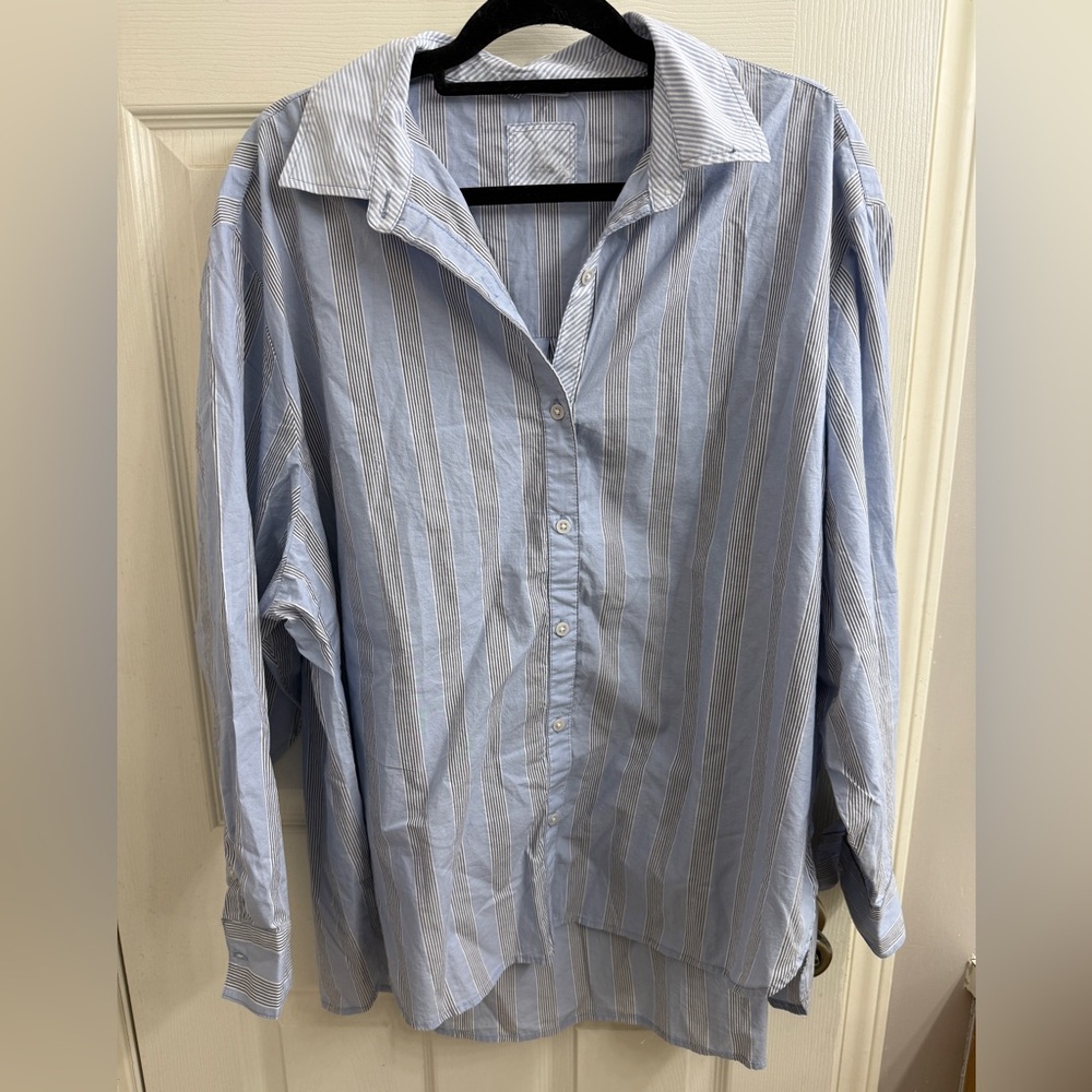 Aerie Good Day Button Down Shirt Women's L NWOT